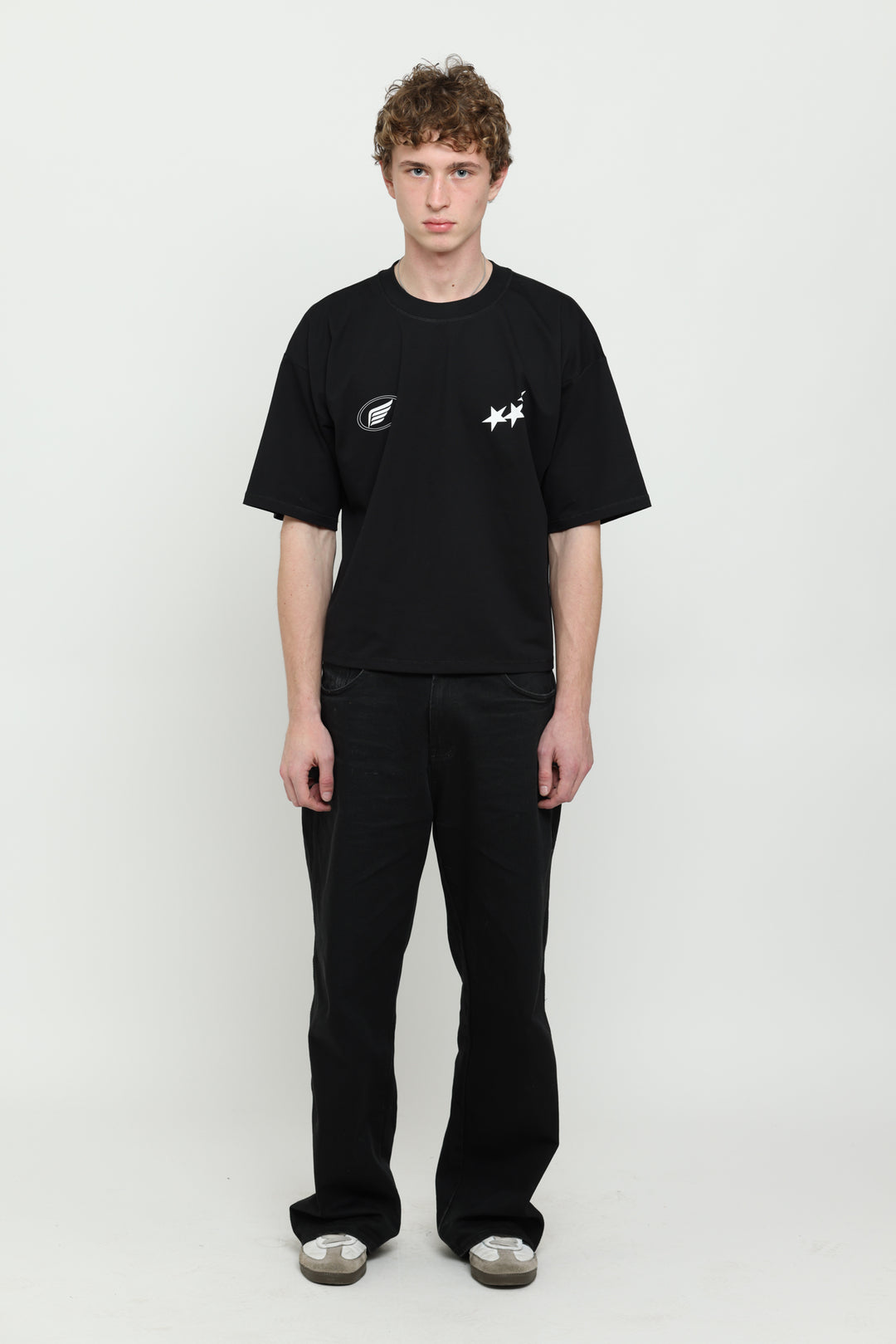 Black & White Boxy Tee