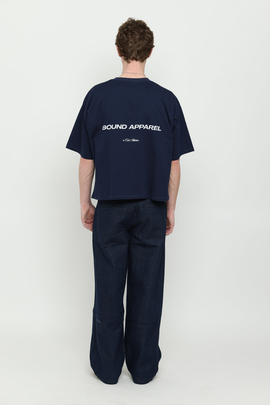 Navy & White Boxy Tee