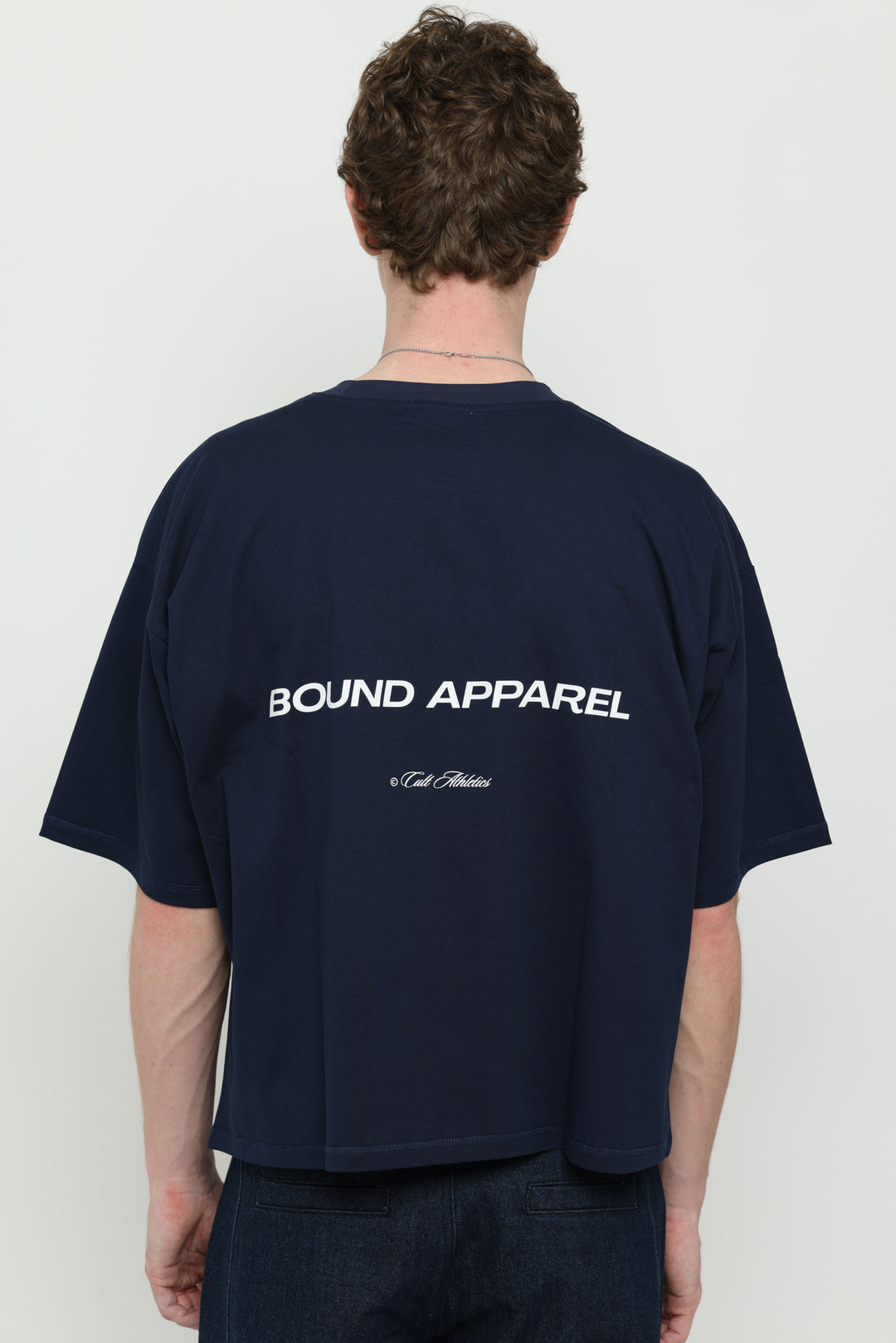 Navy & White Boxy Tee