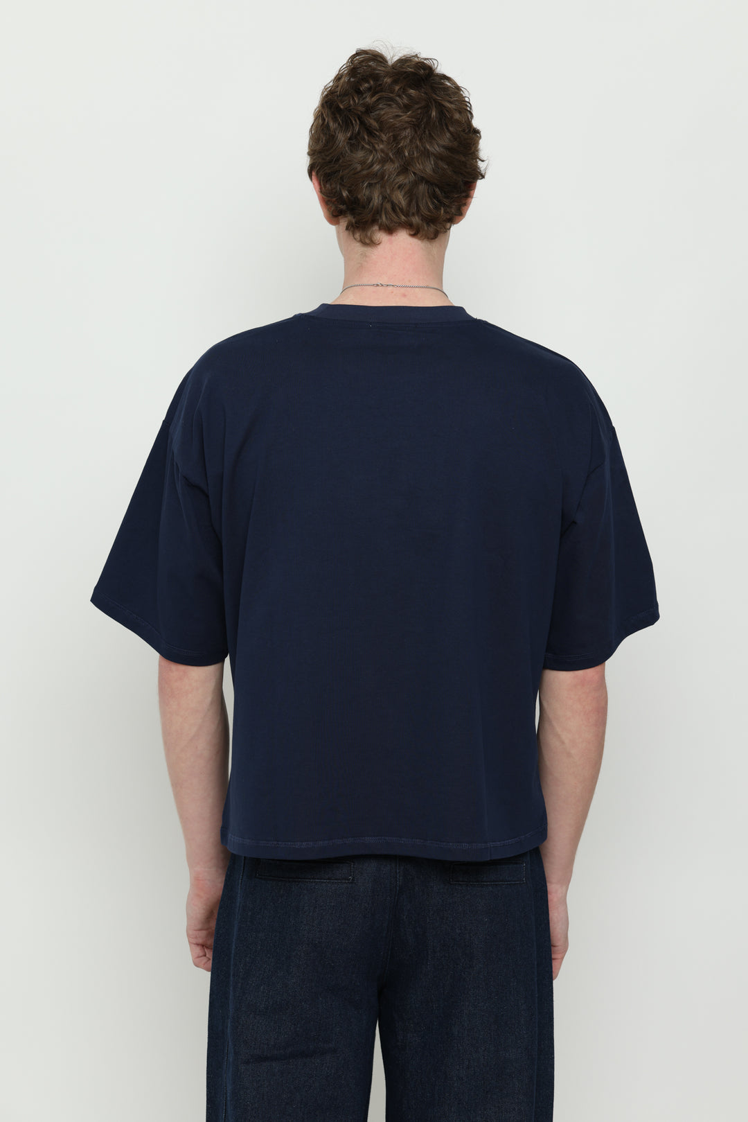 Navy & Yellow Boxy Tee