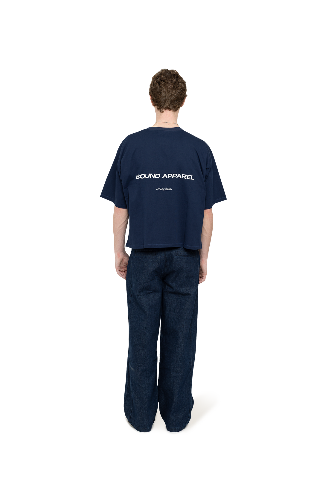 Navy & White Boxy Tee