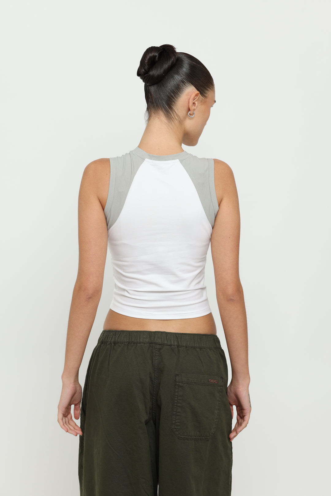 White & Silver Micro Tank