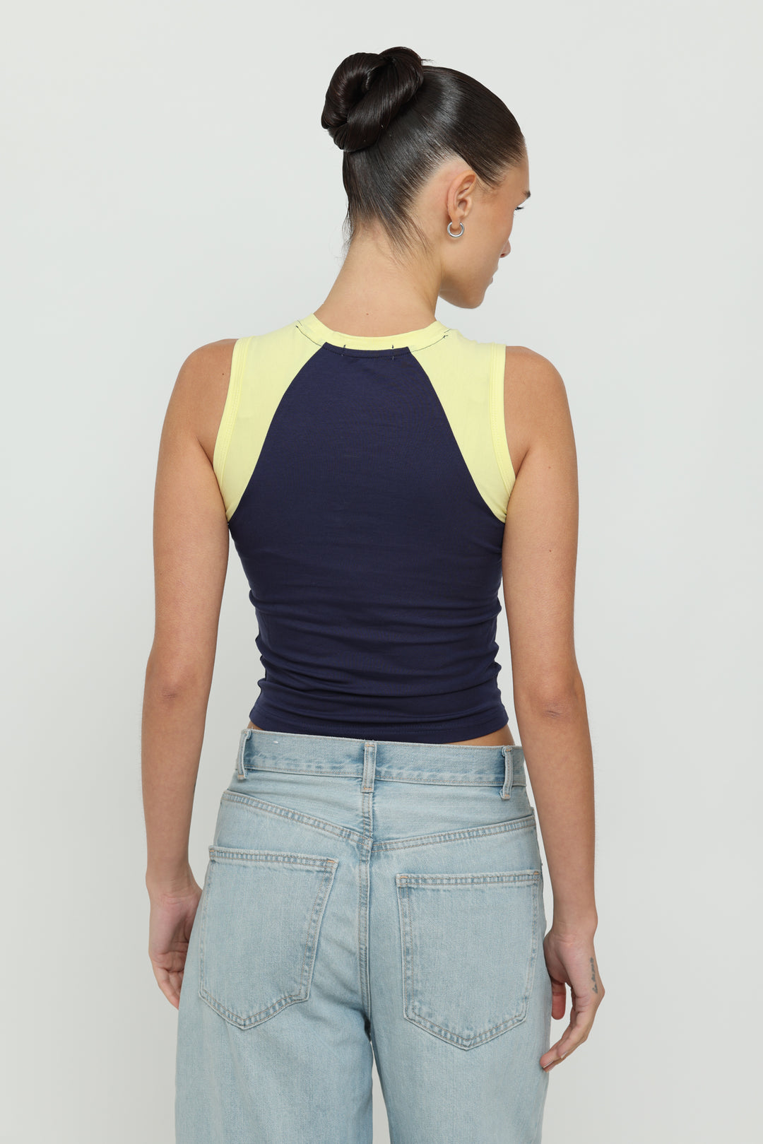 Navy & Yellow Micro Tank