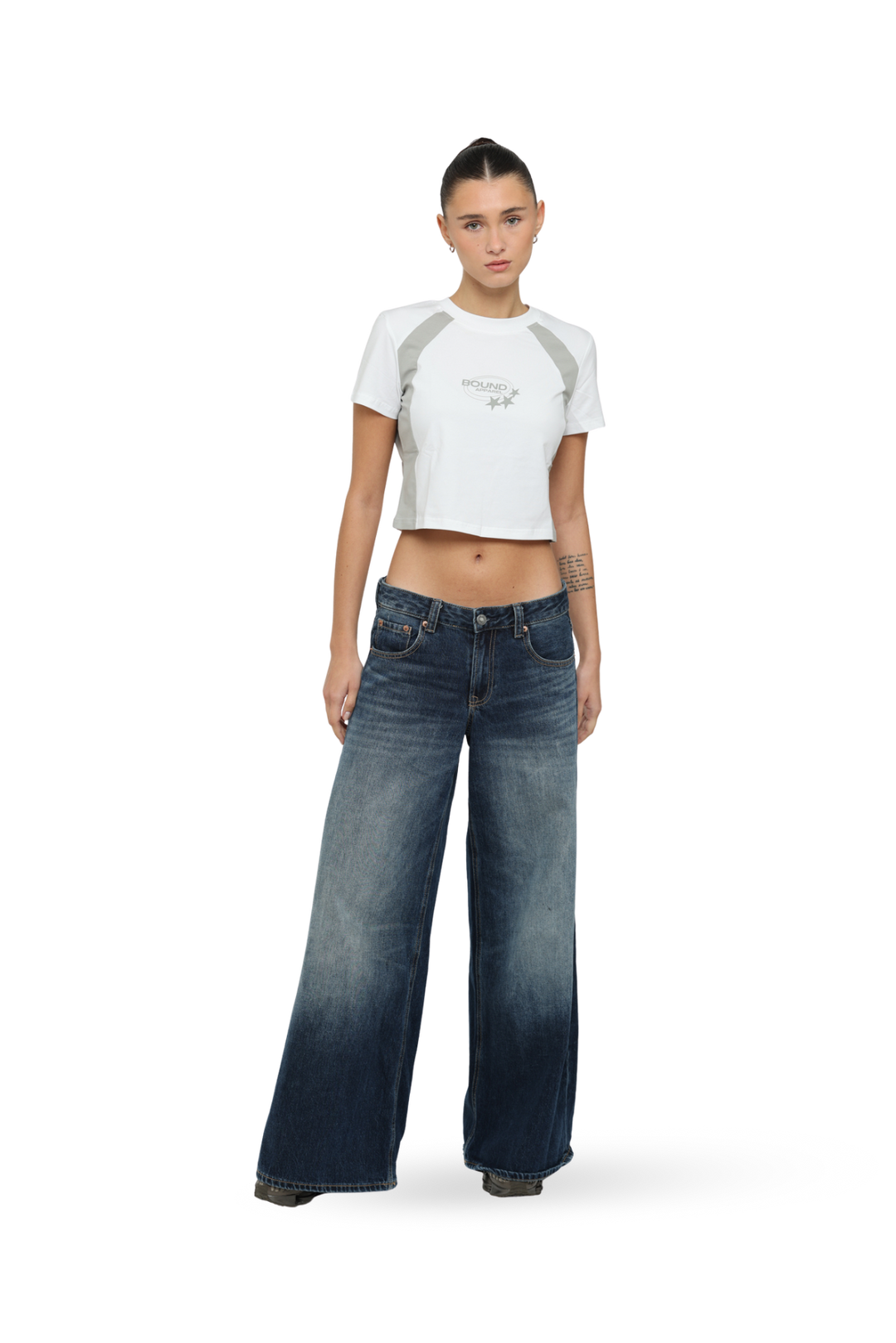 White & Silver Micro Tee