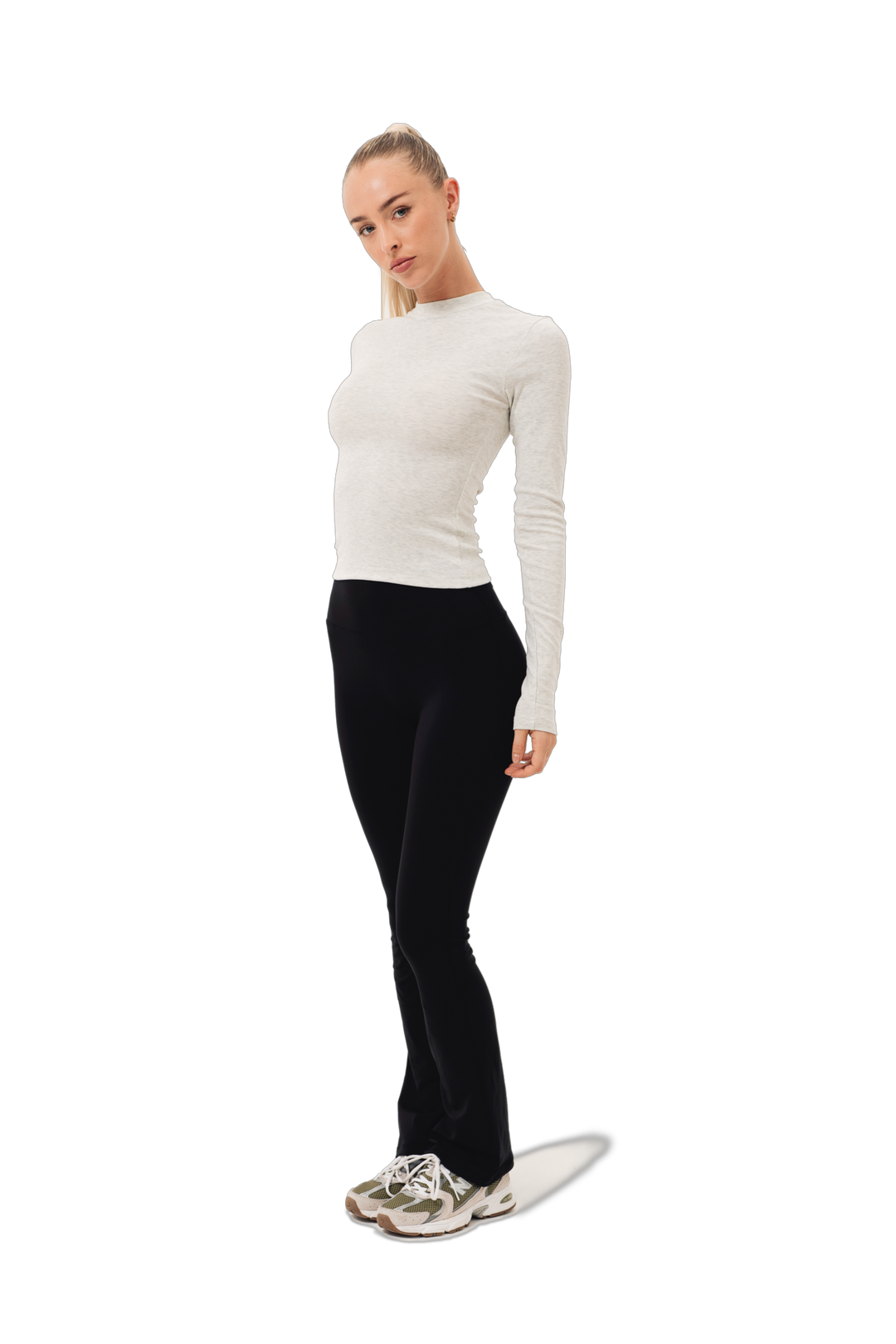 Bestie Basic Body-Con Top - Grey Marle