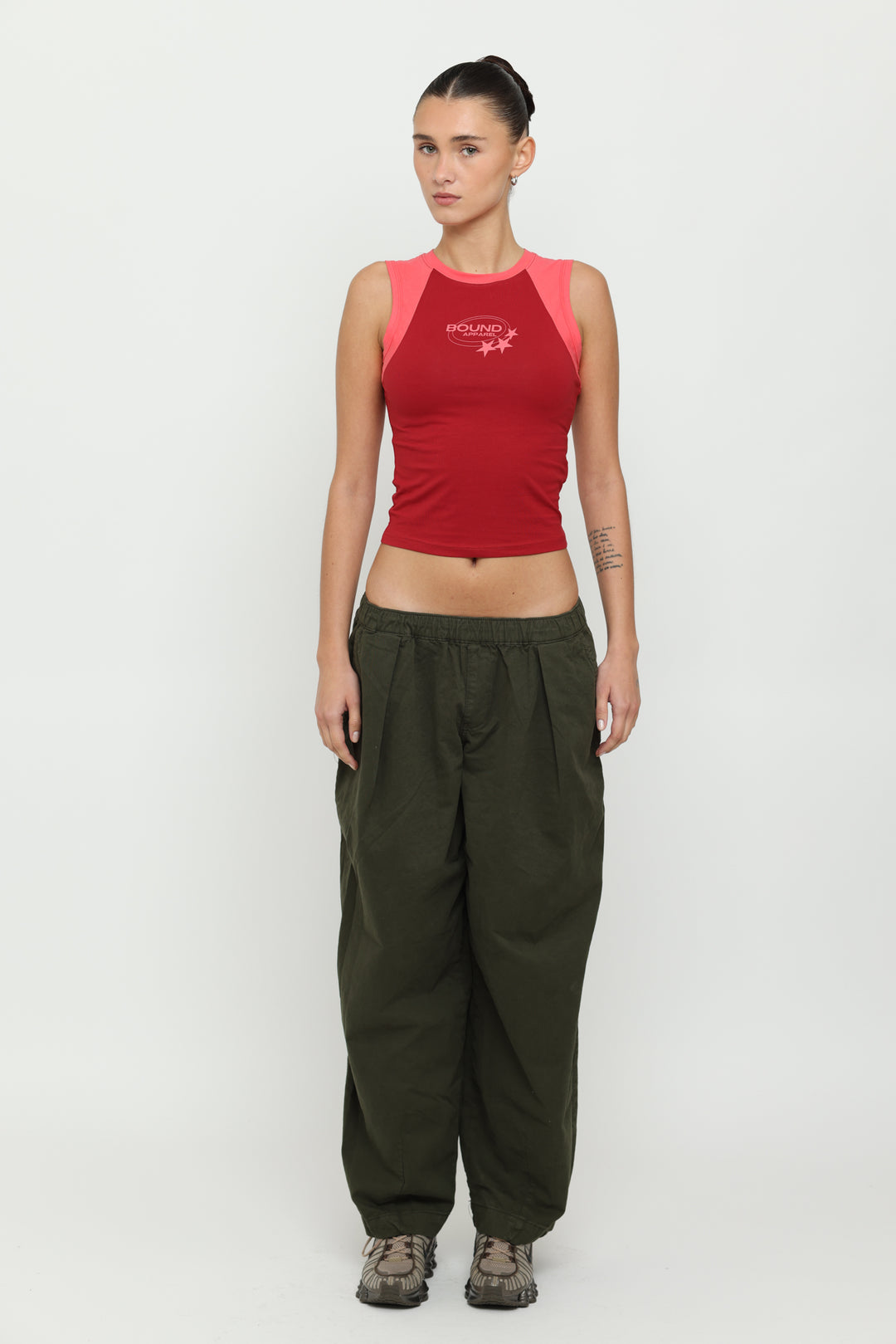 Maroon & Pink Micro Tank