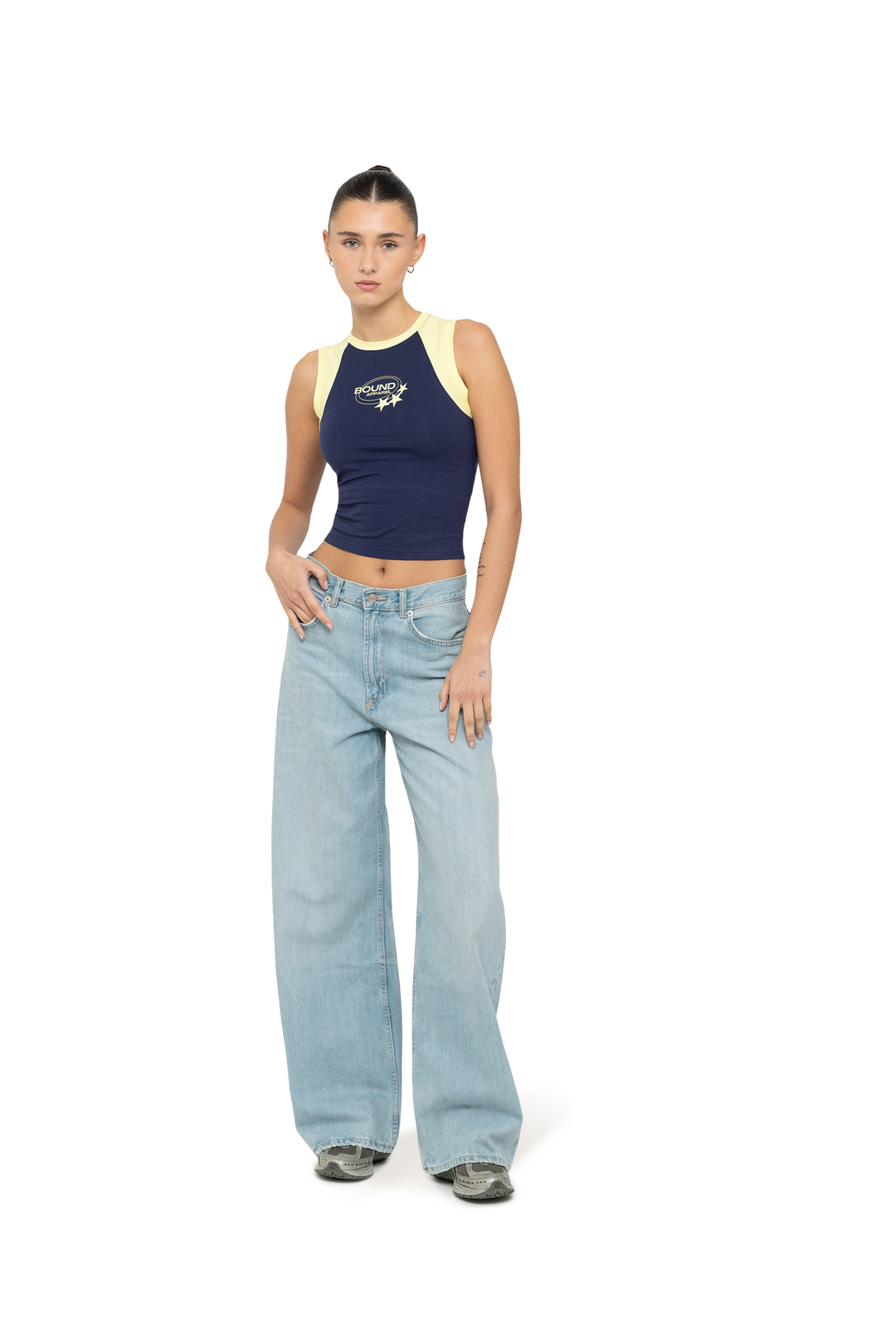 Navy & Yellow Micro Tank