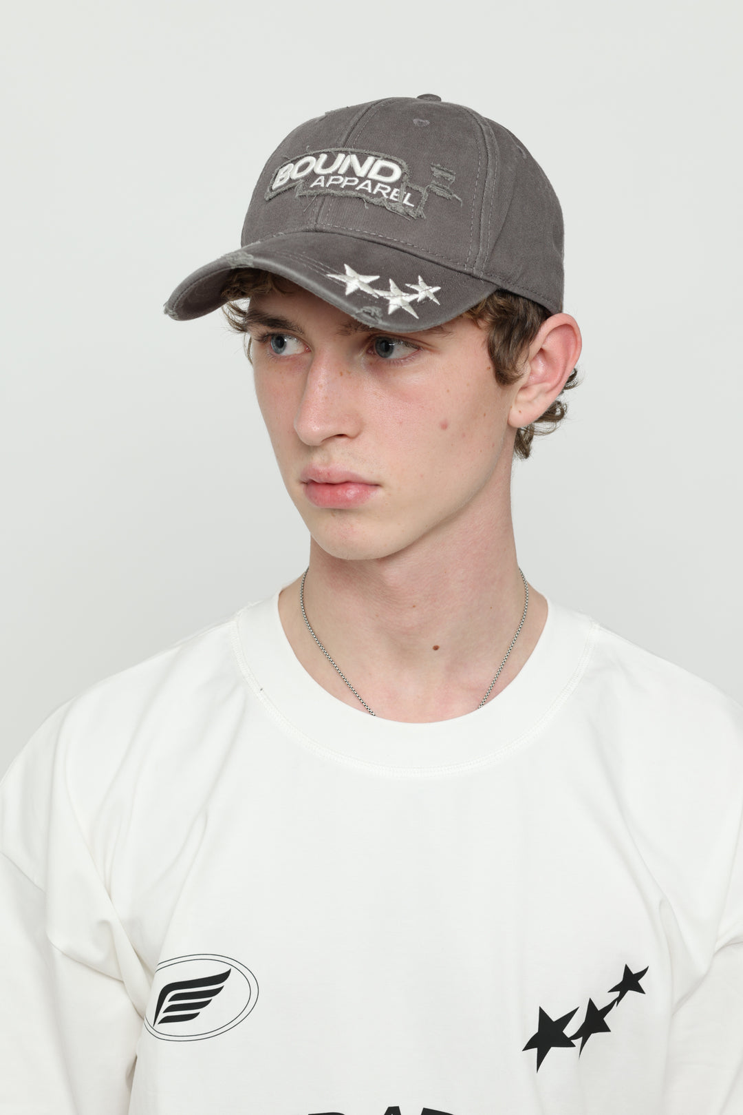 Charcoal & Off-White Cap