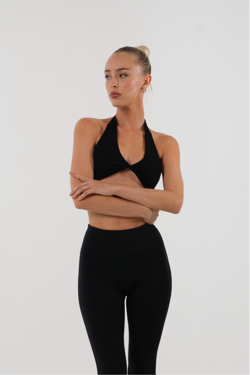 Black Boundless Twist Bra