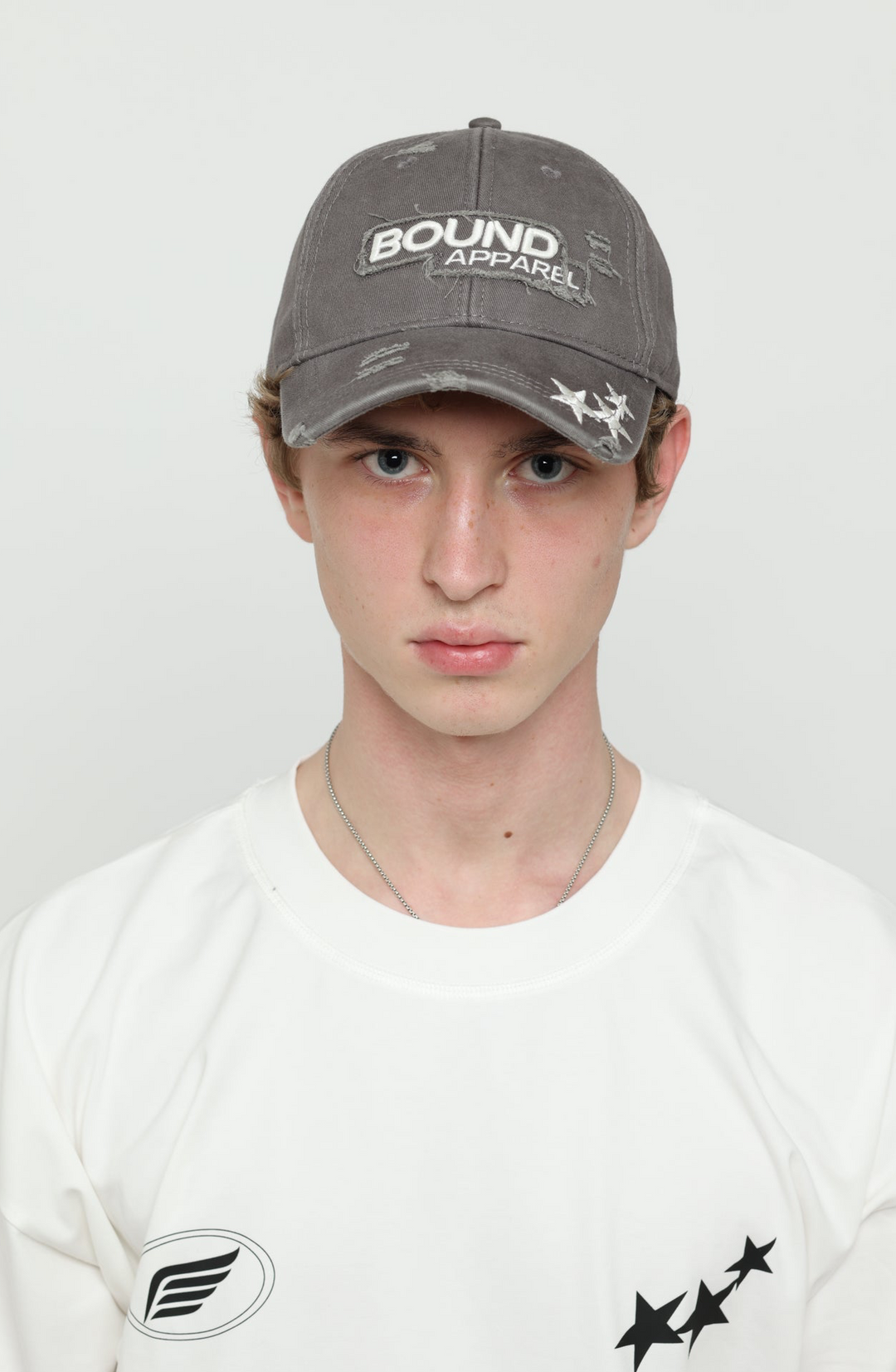 Charcoal & Off-White Cap