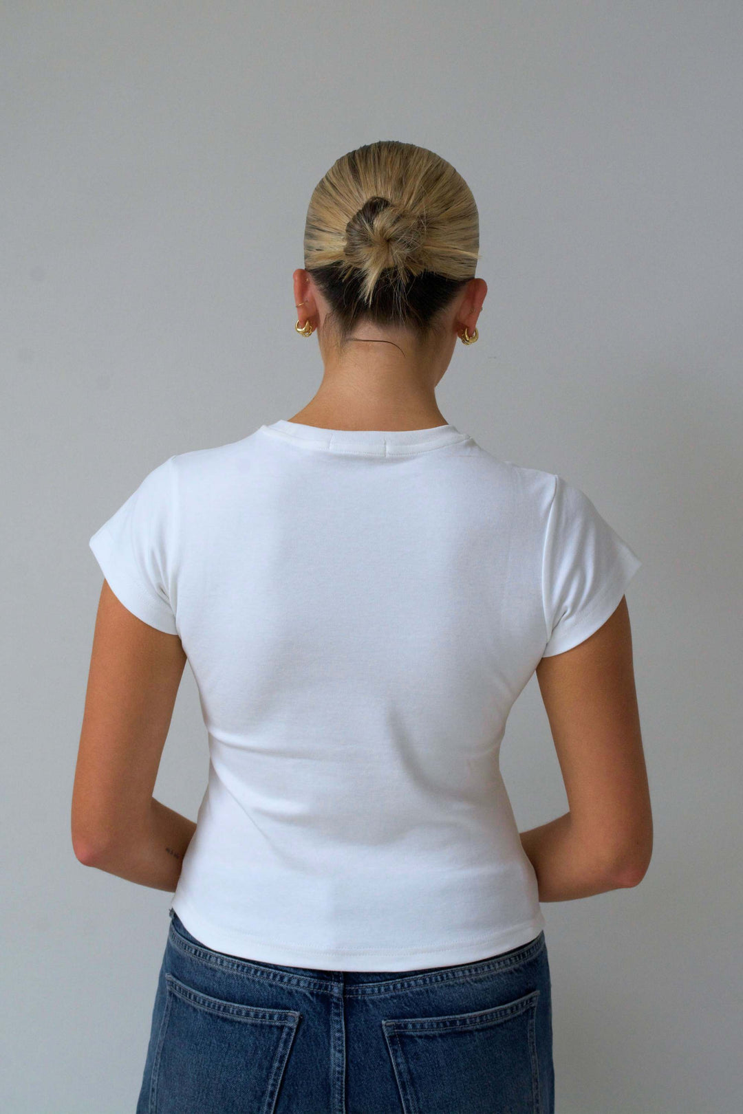 Maroon Italic Baby Tee