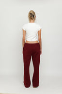 Maroon Italic Baby Tee