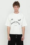 Off-White & Black Boxy Tee