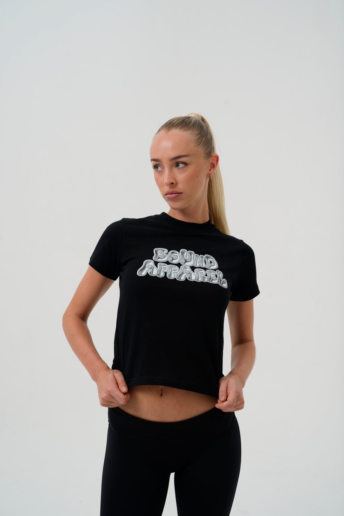 Black Chrome Baby Tee