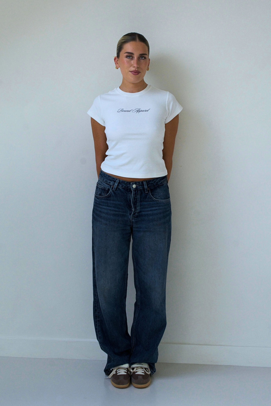 Navy Italic Baby Tee