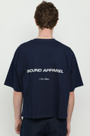 Navy & White Boxy Tee
