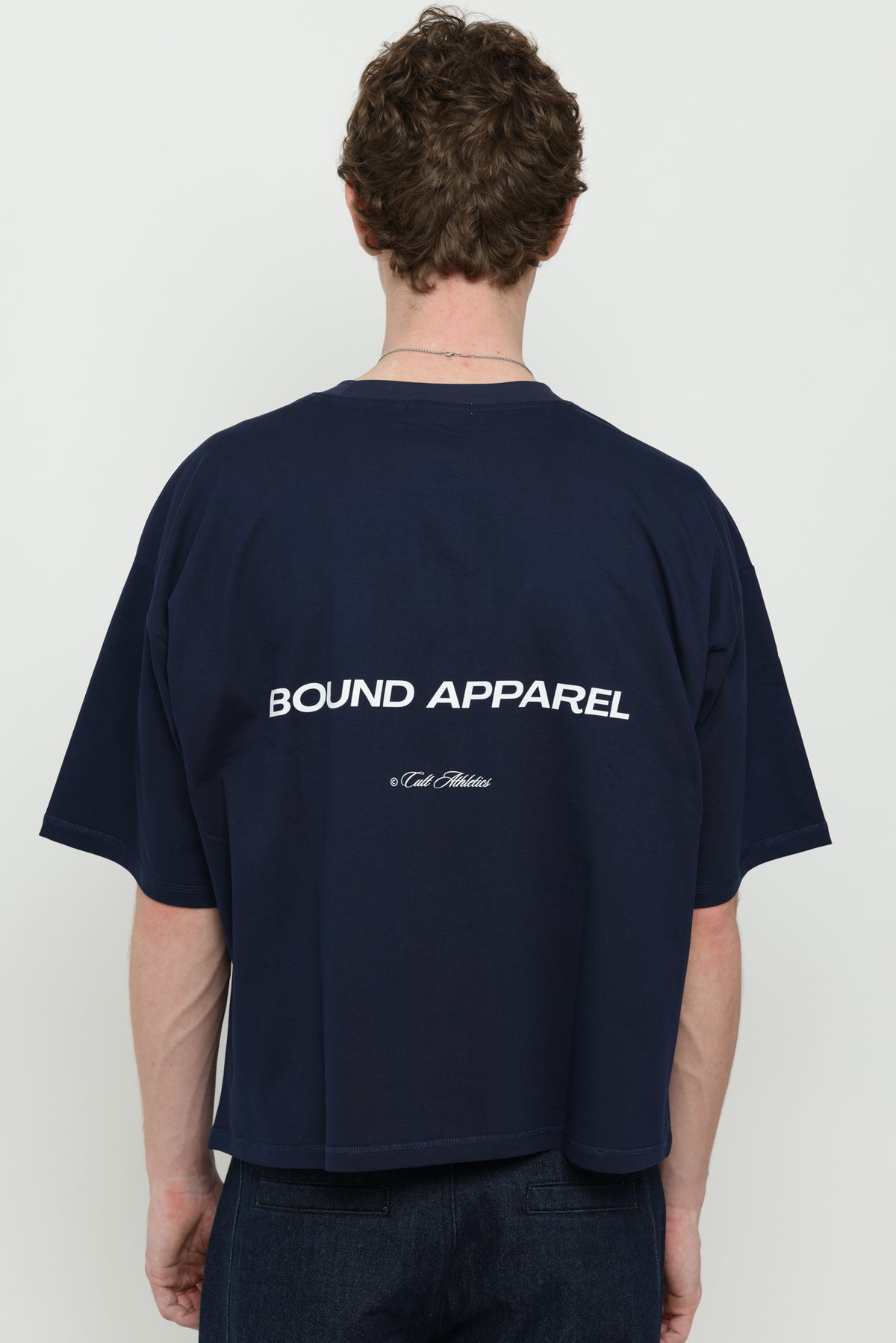 Navy & White Boxy Tee