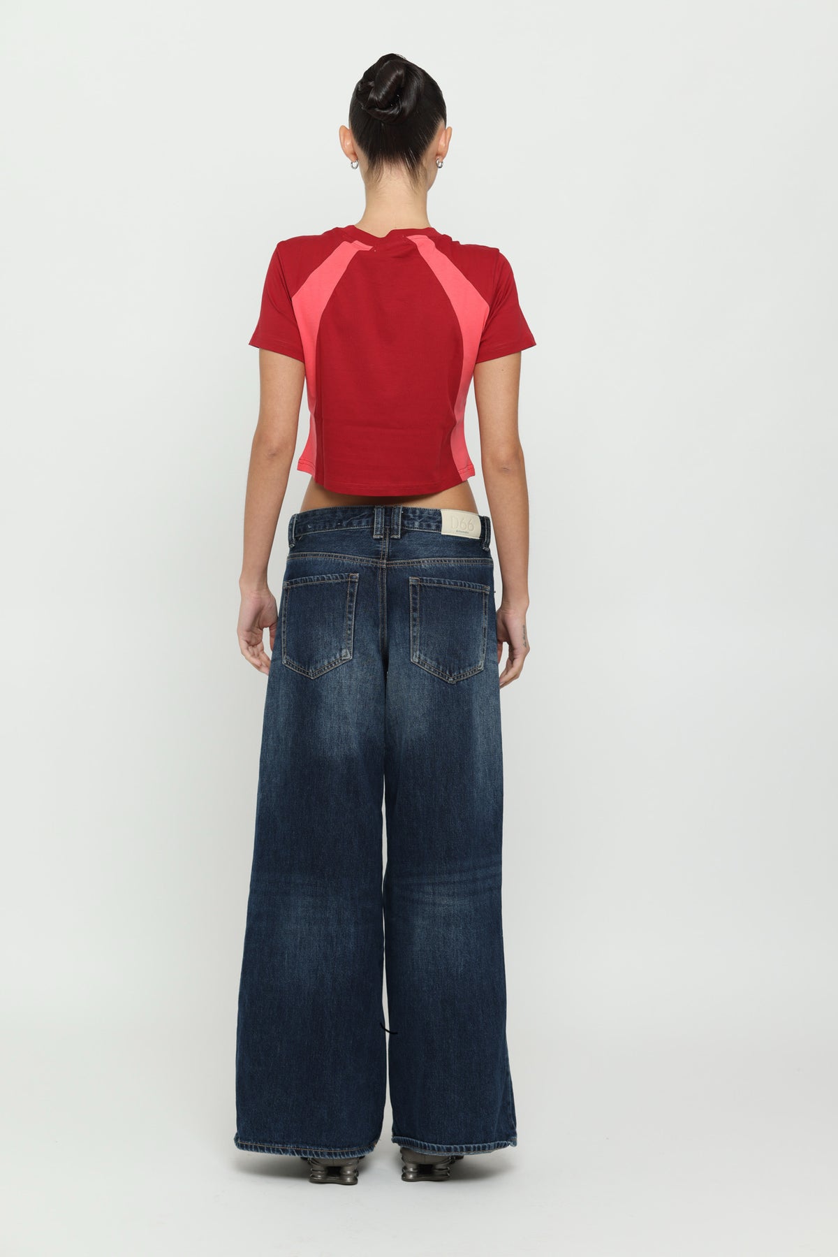 Maroon & Pink Micro Tee