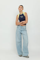 Navy & Yellow Micro Tank