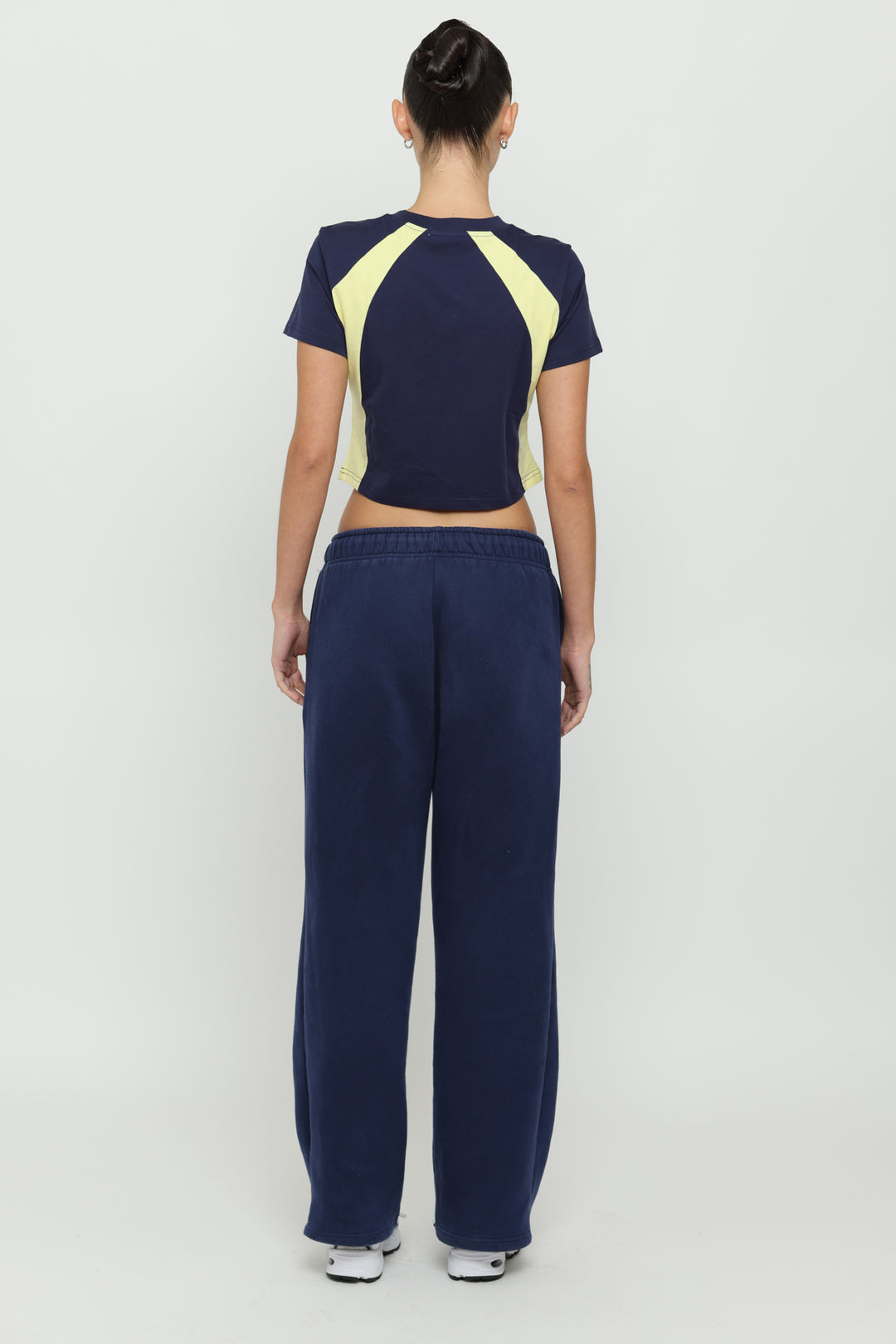 Navy & Yellow Micro Tee