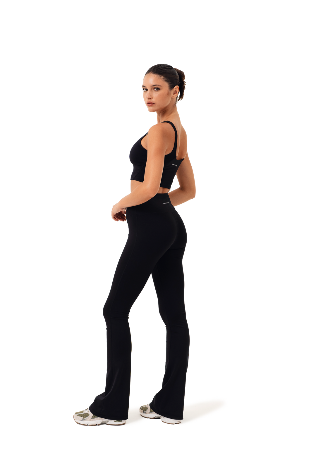 Black Ultra Long Yoga Flares