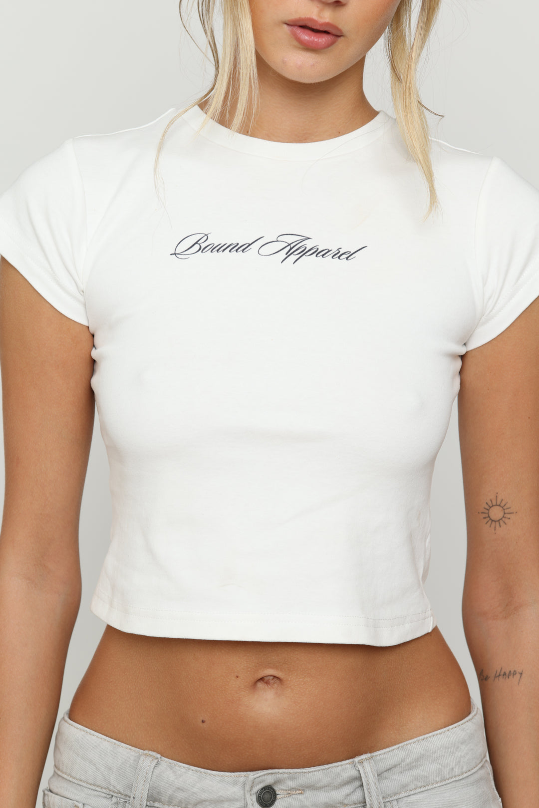 Navy Italic Baby Tee
