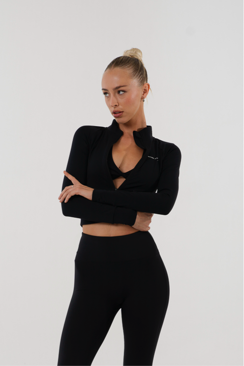 Black Boundless Zip Top