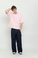 Baby Pink & White Boxy Tee