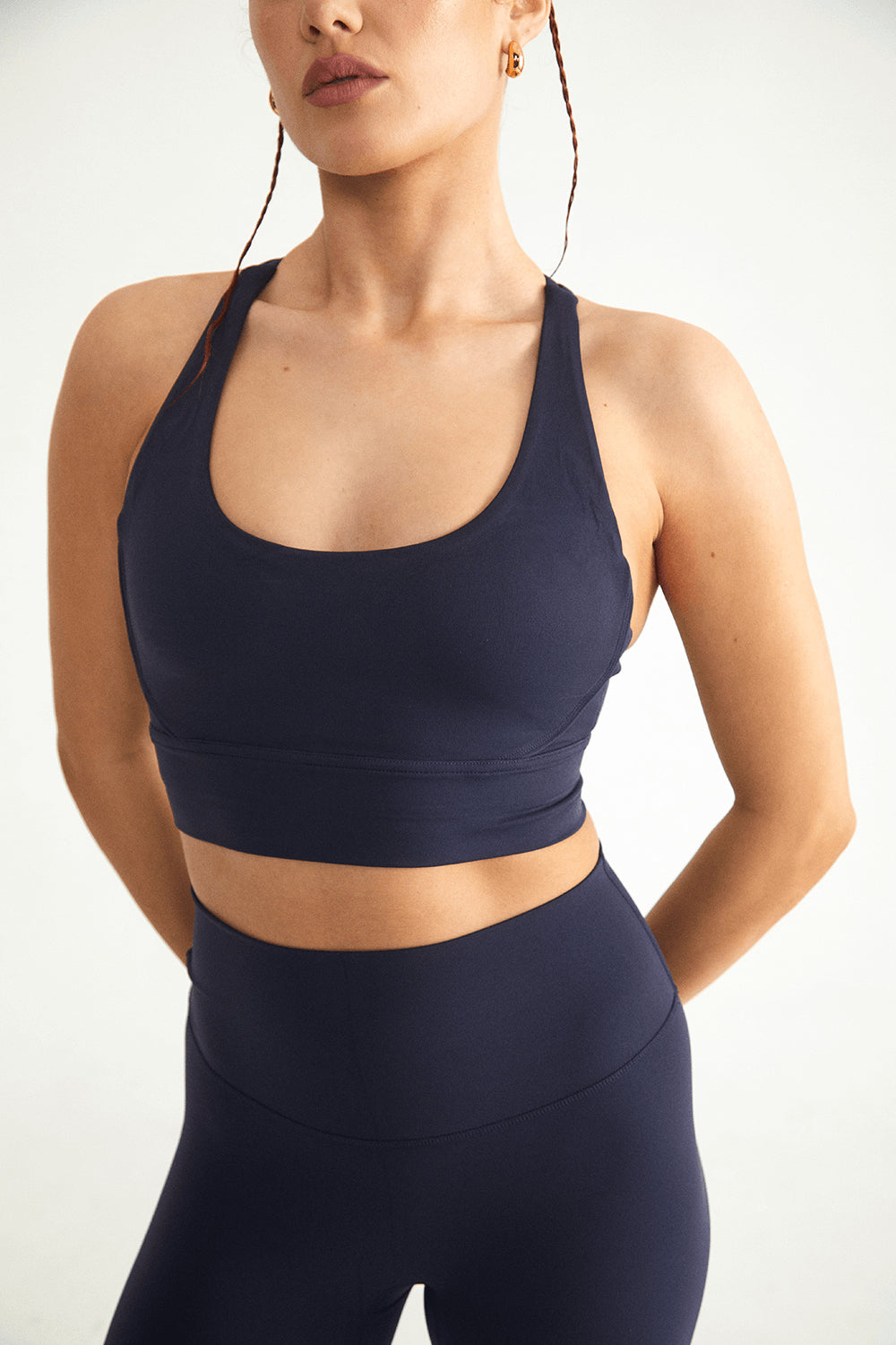 No Strings Attached Navy Sports Bra