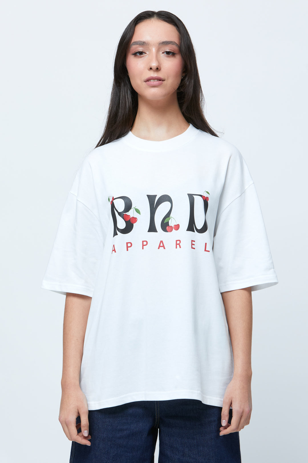 BND Cherry Oversized T-Shirt - White