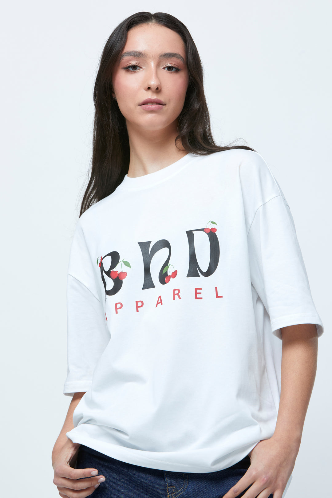 BND Cherry Oversized T-Shirt - White