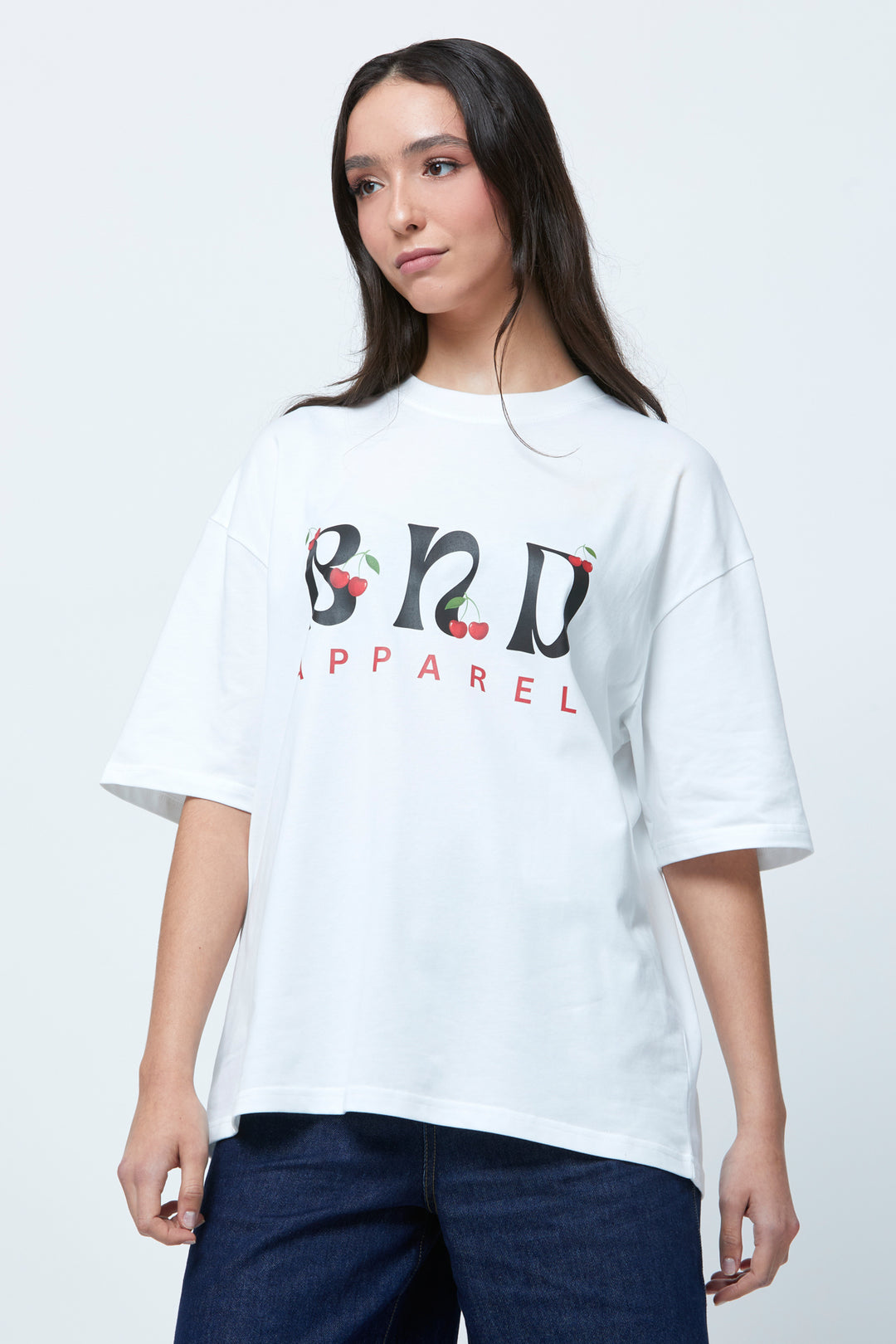 BND Cherry Oversized T-Shirt - White