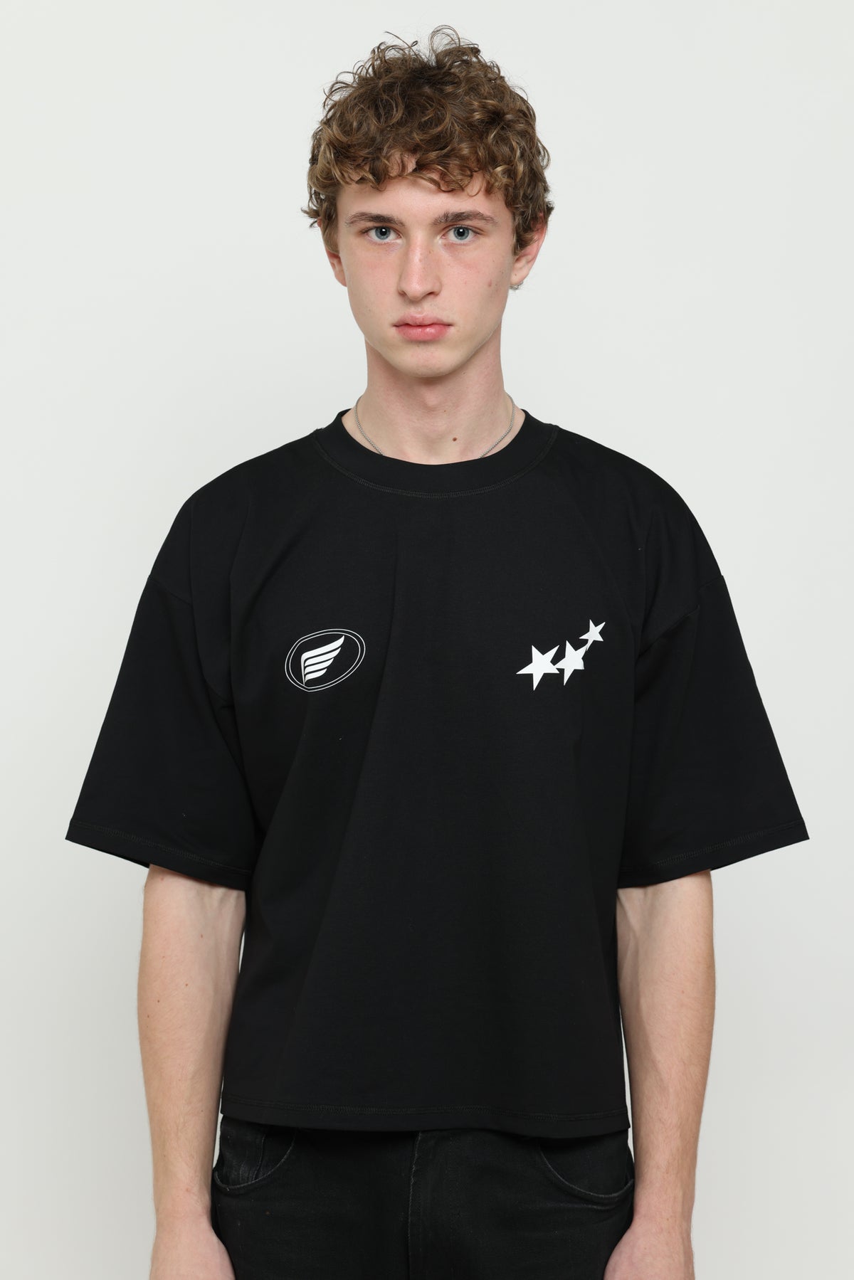 Black & White Boxy Tee