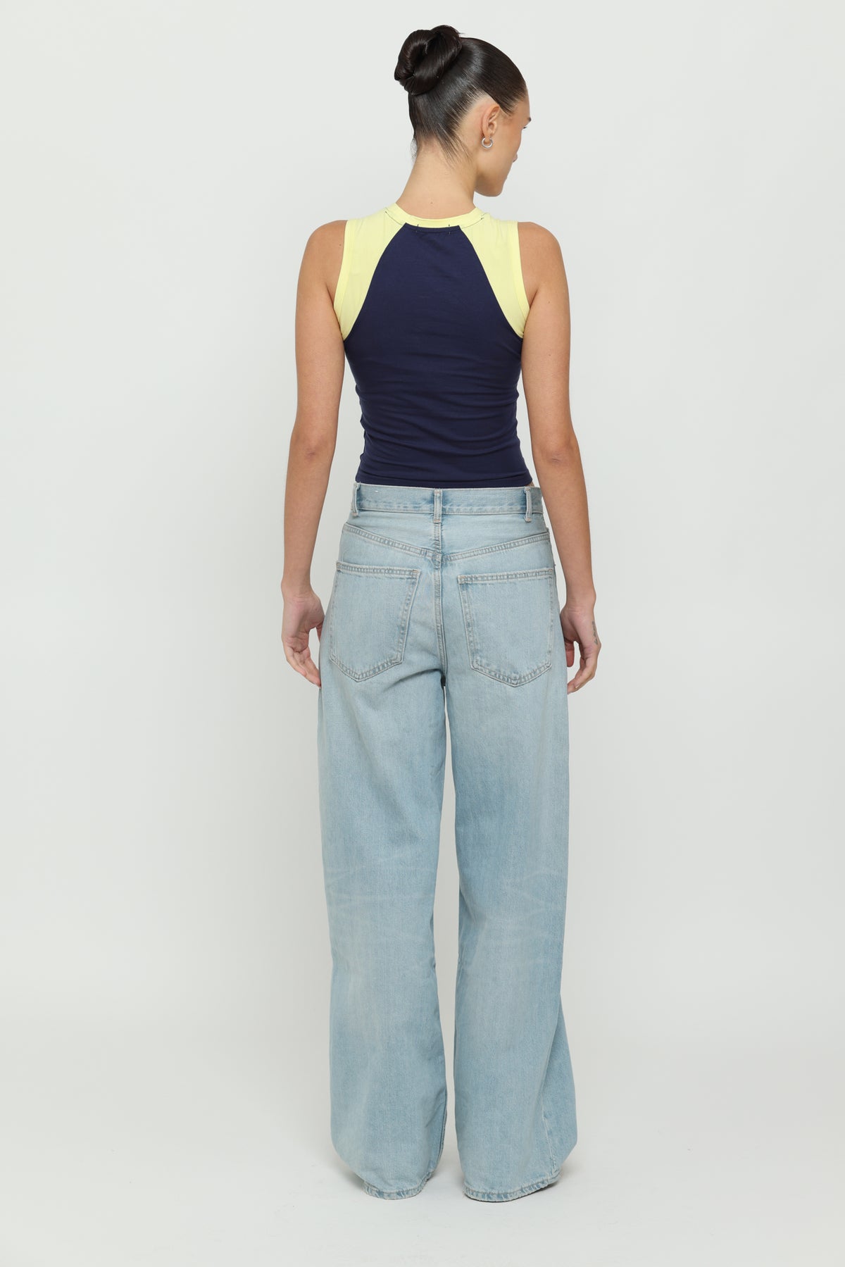 Navy & Yellow Micro Tank