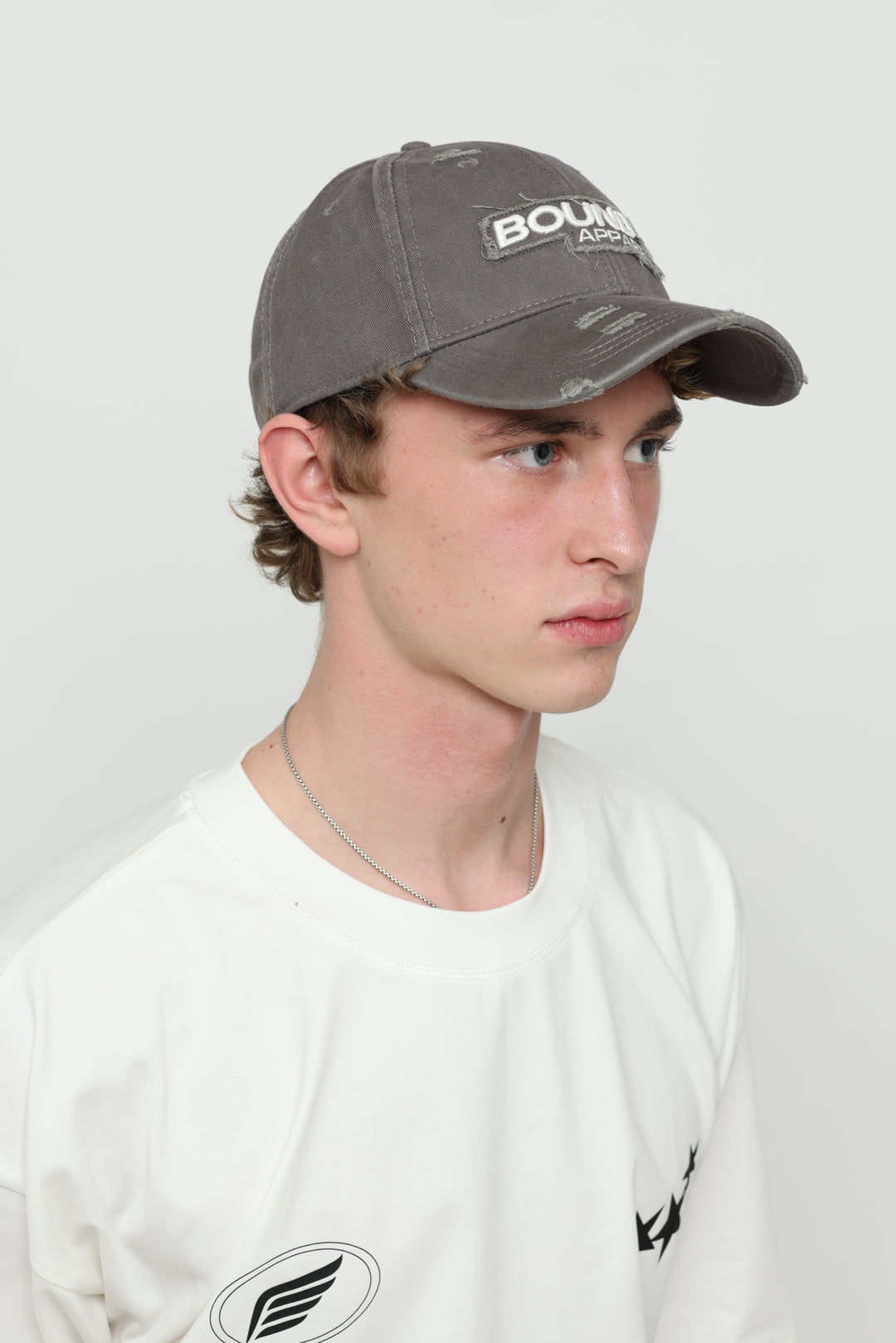 Charcoal & Off-White Cap