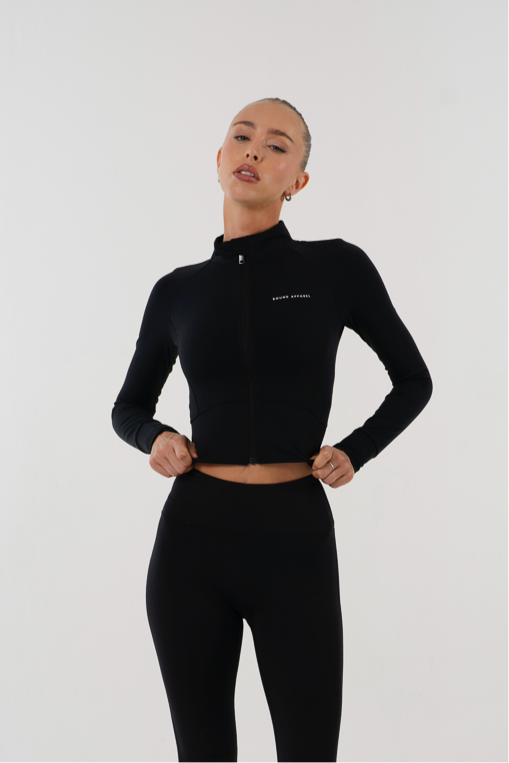 Black Boundless Zip Top