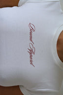 Maroon Italic Baby Tee