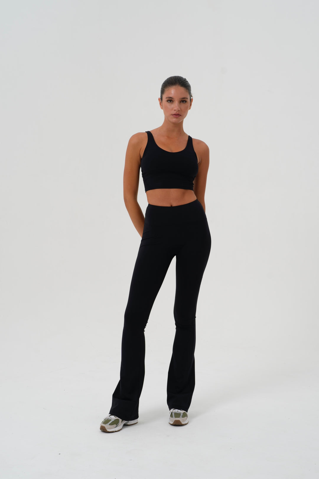 Black Ultra Long Yoga Flares