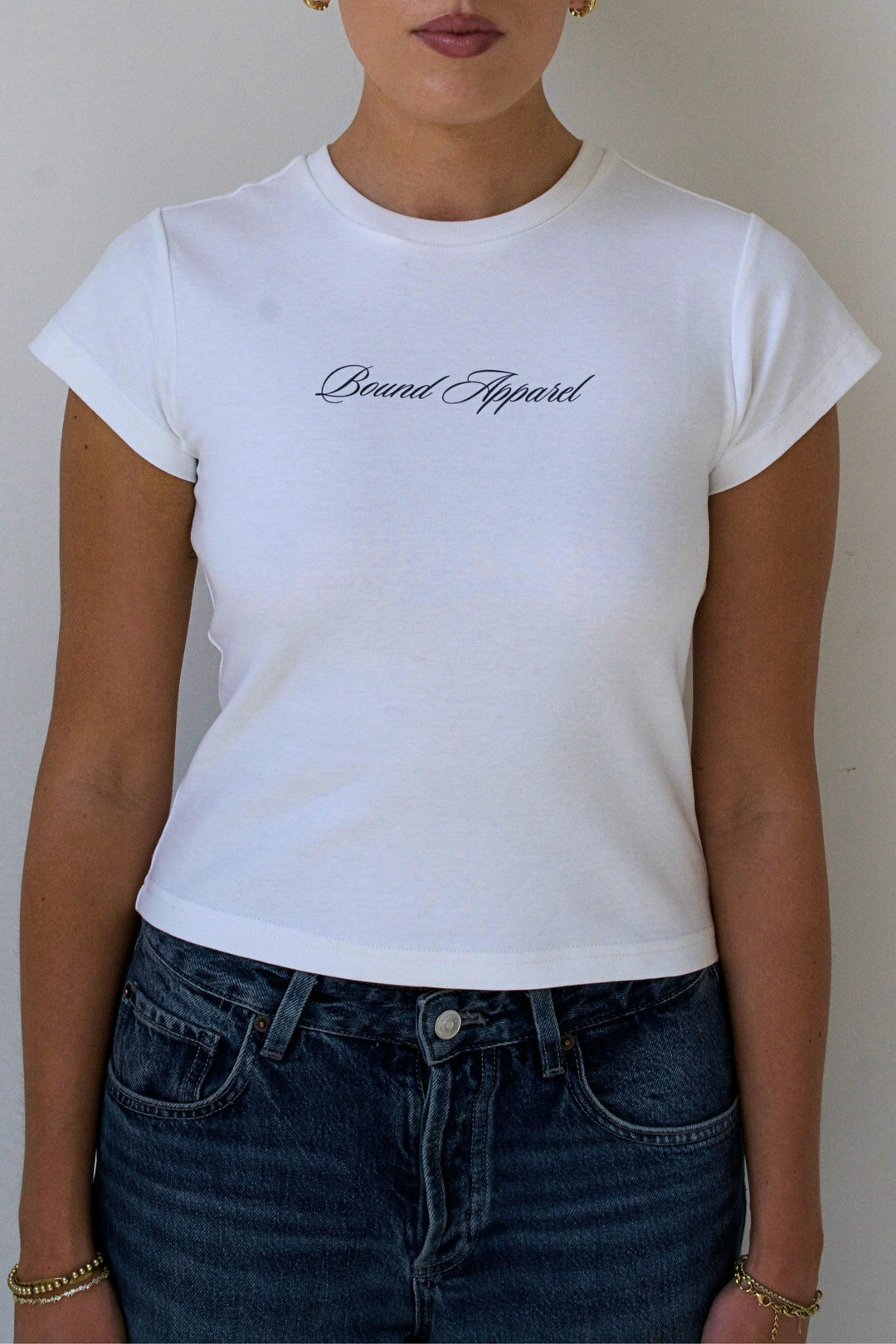 Navy Italic Baby Tee
