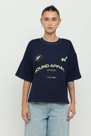 Navy & Yellow Boxy Tee