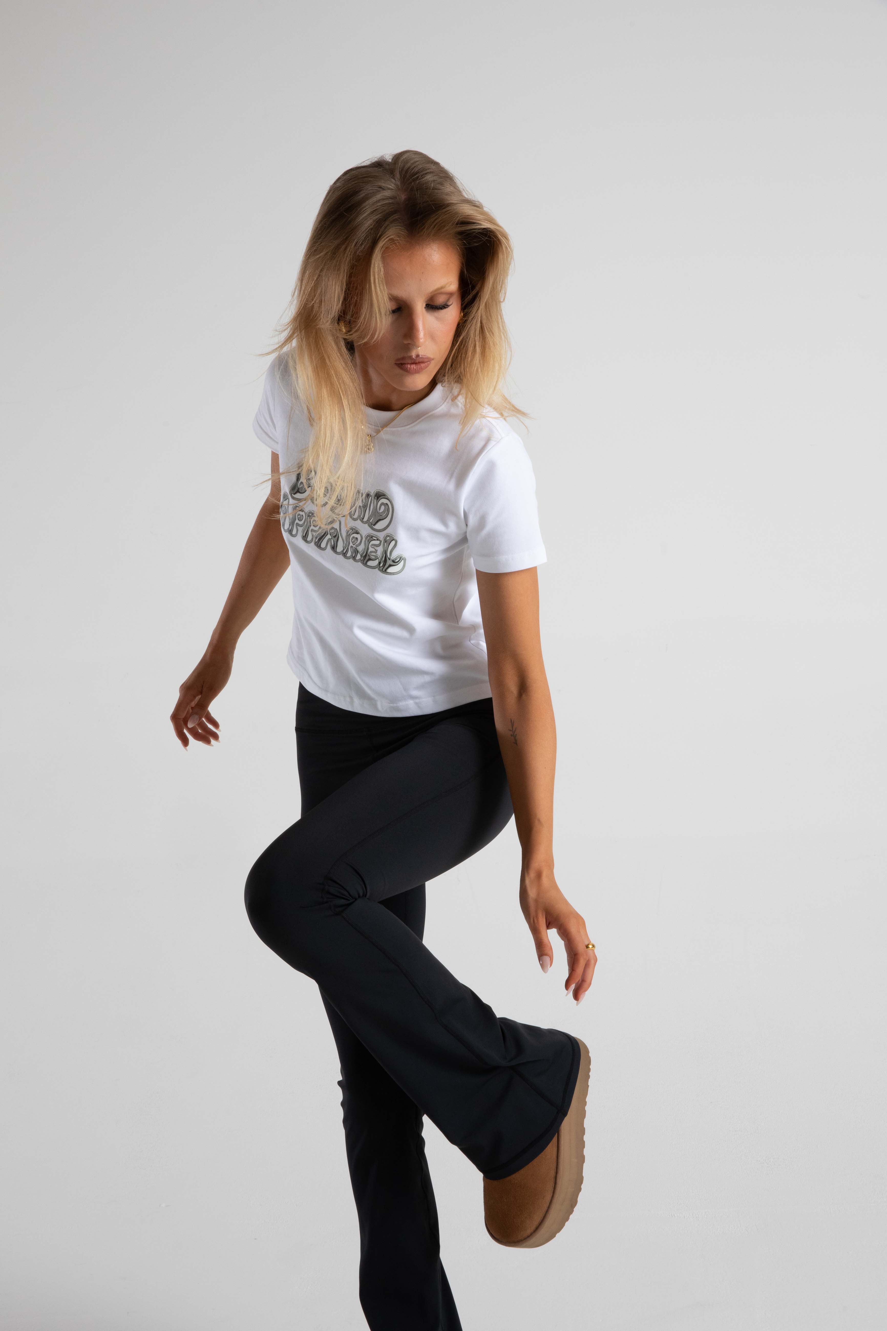 Coming Full Circle Elastic Waist Flare Yoga Pants – ATOMIC DISCO